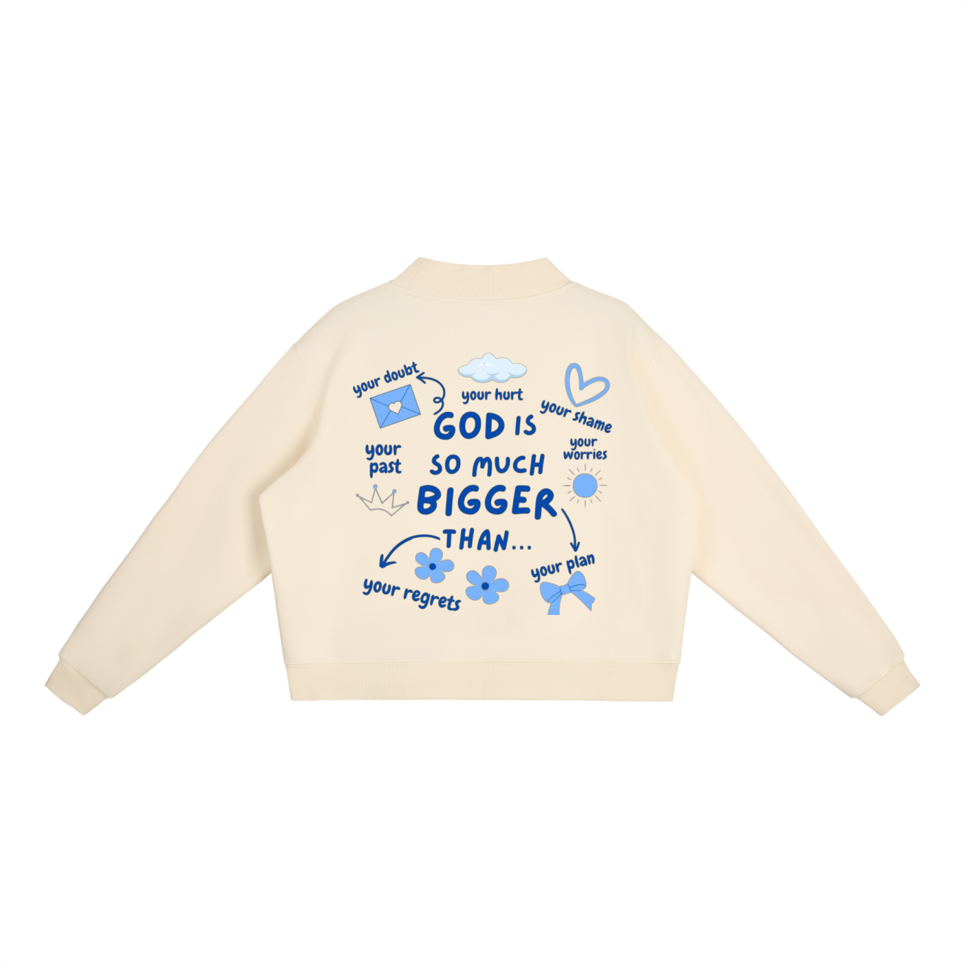 Essential Fleece Mock-Neck Crew Sweatshirt