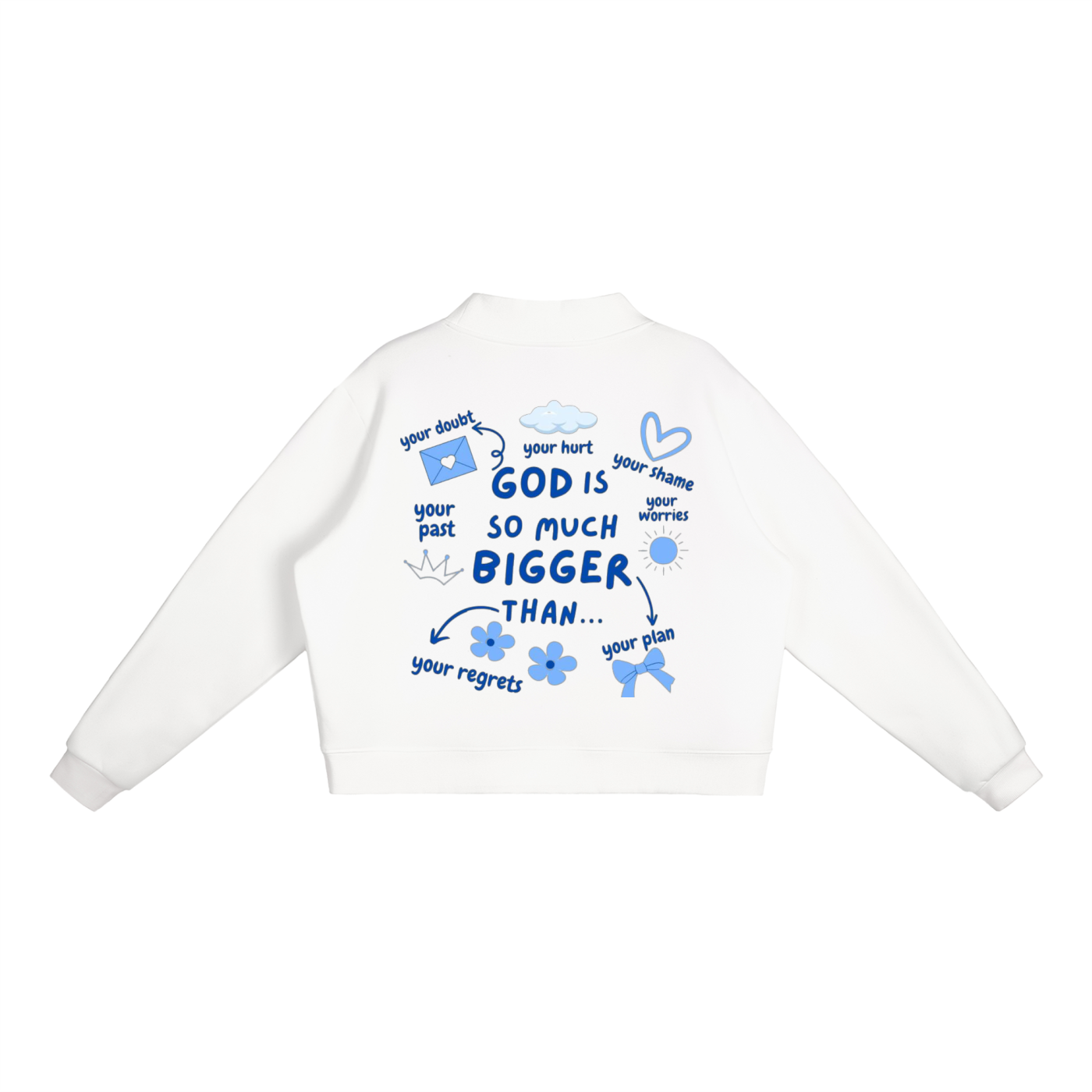 Essential Fleece Mock-Neck Crew Sweatshirt