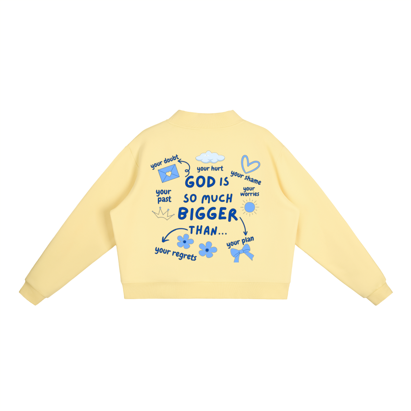 Essential Fleece Mock-Neck Crew Sweatshirt